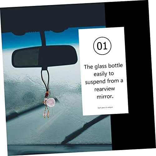 Natural Crystal Glass Essential Oil Car Hanging Perfume Bottle