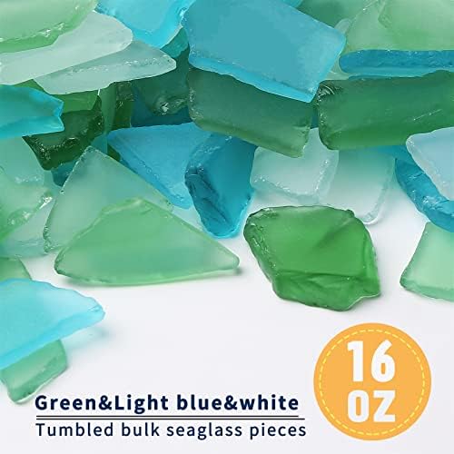 Giftvest Sea Glass for Crafts 16oz Decorative Pieces