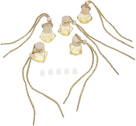 LIFKOME 5Pcs Essential Oil Diffuser Car Hanging Perfume Bottle Aromatherapy Pendant