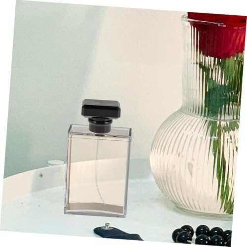 5pcs Black Square Plastic Perfume Bottle Caps with Durable Seal Screws