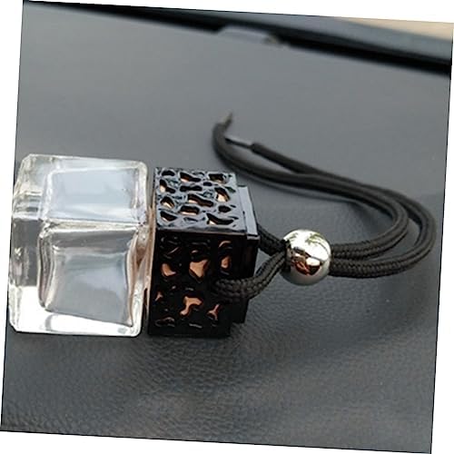 3Pcs Hollow Out Essential Oil Glass Bottles for Car Hanging Perfume Pendant