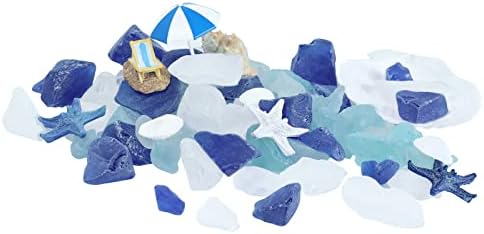 Ausluru 5LB Frosted Sea Glass Vase Fillers