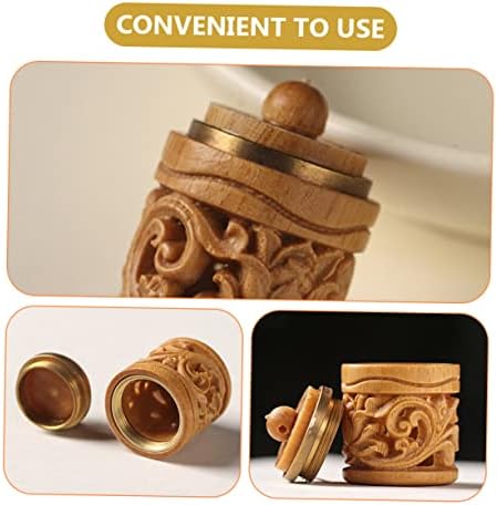 Alipis 2pcs Aroma Diffuser Charm Wooden Hanging Decor Car Perfume Bottle Pendant