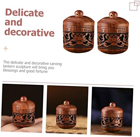 FRCOLOR Carving Wooden Fragrance Ball Bottle Pendant Decorative Diffuser for Home