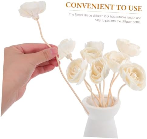 8pcs Rattan Diffuser Sticks with Flower Design