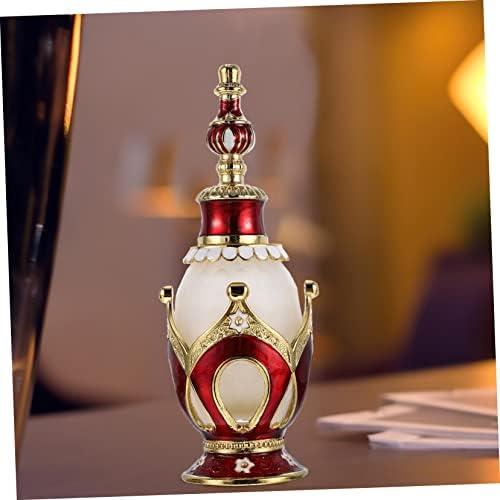 Didiseaon Vintage Glass Perfume Bottle with Alloy Crown Refillable Essential Oil Container