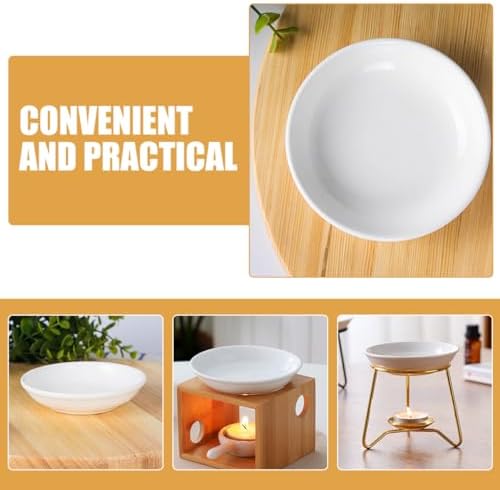 VOSAREA 6 Pcs Ceramic Aroma Trays for Wax Melting