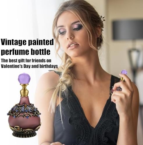 Retro Perfume Jar - Vintage Refillable Glass Vial for Essential Oils