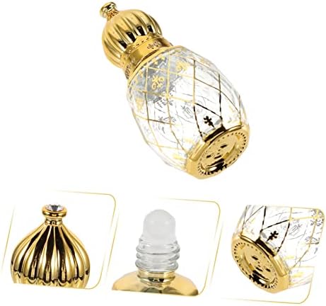 Cabilock 8ml Refillable Middle Eastern Gold Crown Aroma Bottle