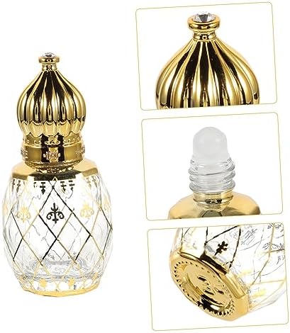 Middle Eastern Style Refillable Perfume Bottle with Vintage Crown Lid
