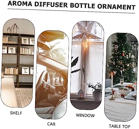 7ml Refillable Car Perfume Bottle Set of 6 Glass Aromatherapy Diffuser Decorative Hanging Bottle for Car