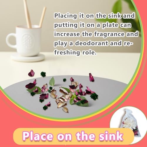 DIY Sweet Floral Heart Shaped Dry Flower Sachet Set - 5 Bags with Flowers