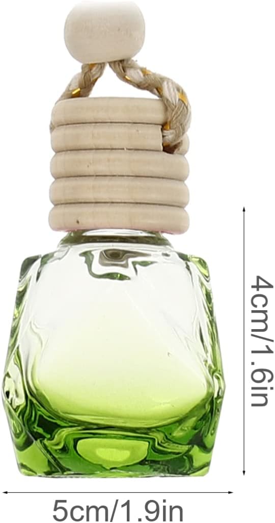 10PCS Refillable Perfume Bottle Set Colorful Glass Portable Hanging Decor for Home and Travel