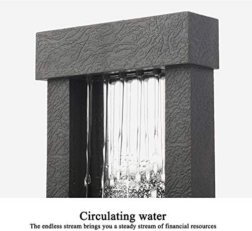 Indoor Water Fountain with LED Lights and Stones