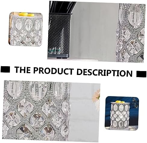 Magiclulu 1pc Romantic Aroma Burner Warm Wax Melting Lamp Crystal Fragrance Holder Night Light