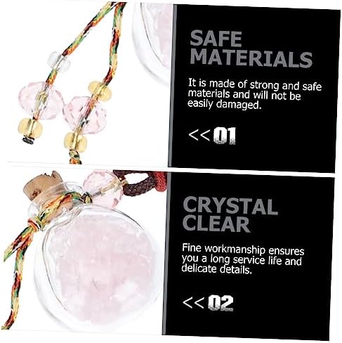 Natural Crystal Glass Essential Oil Car Hanging Perfume Bottle