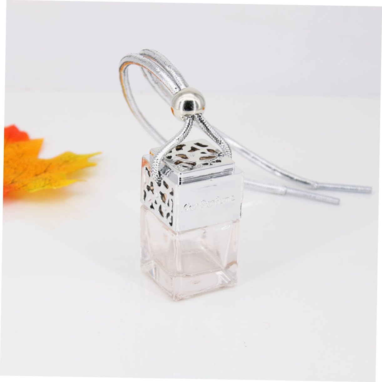 VICASKY 10 Pcs Glass Perfume Bottle Pendant with Hollow Design