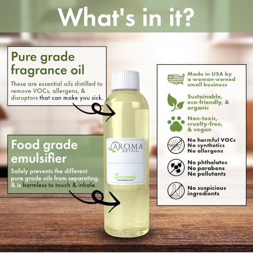 Blue Ice 4 Oz Refill for Oil Diffuser with Watermelon Grapefruit Blond Woods and More Notes