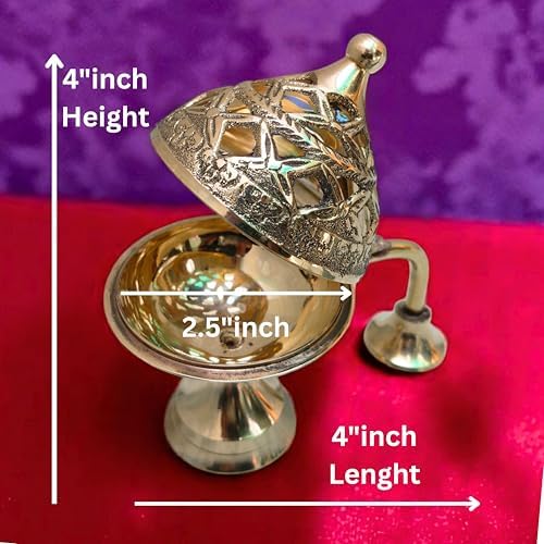 Brass Dhoop Dani for Pooja Meditation Spiritual Use