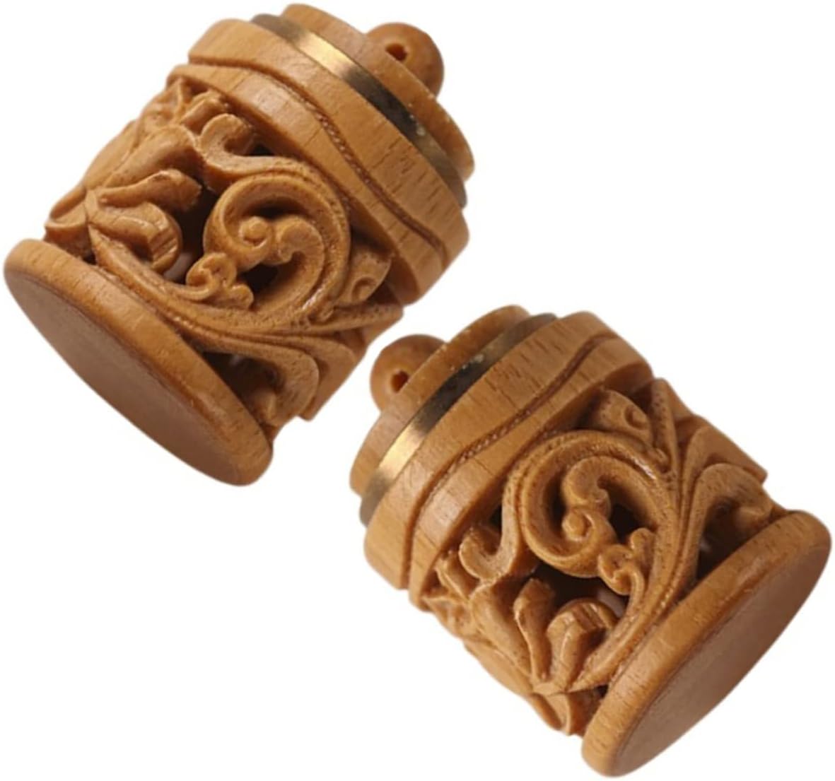 Alipis 2pcs Aroma Diffuser Charm Wooden Hanging Decor Car Perfume Bottle Pendant