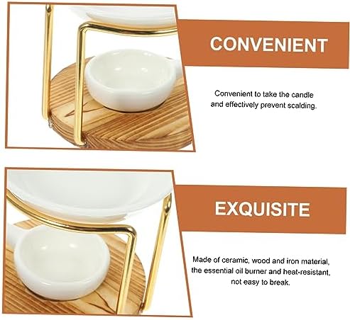 1Set Essential Oil Burner with Vintage Ceramic Design
