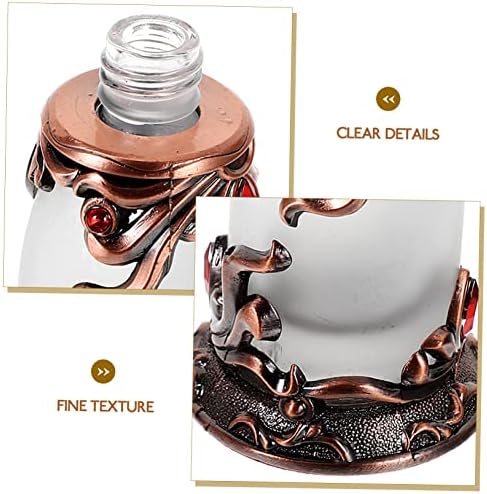 Vintage Decorative Perfume Bottle Refillable Alloy Container for Essential Oils Portable Travel Home Decor Gift