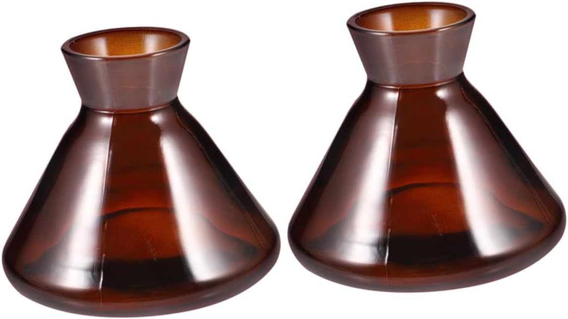 2pcs Wide Mouth Glass Diffuser Bottles Refillable