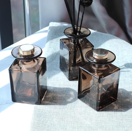 Quupy 150ML Square Brown Glass Diffuser Bottle