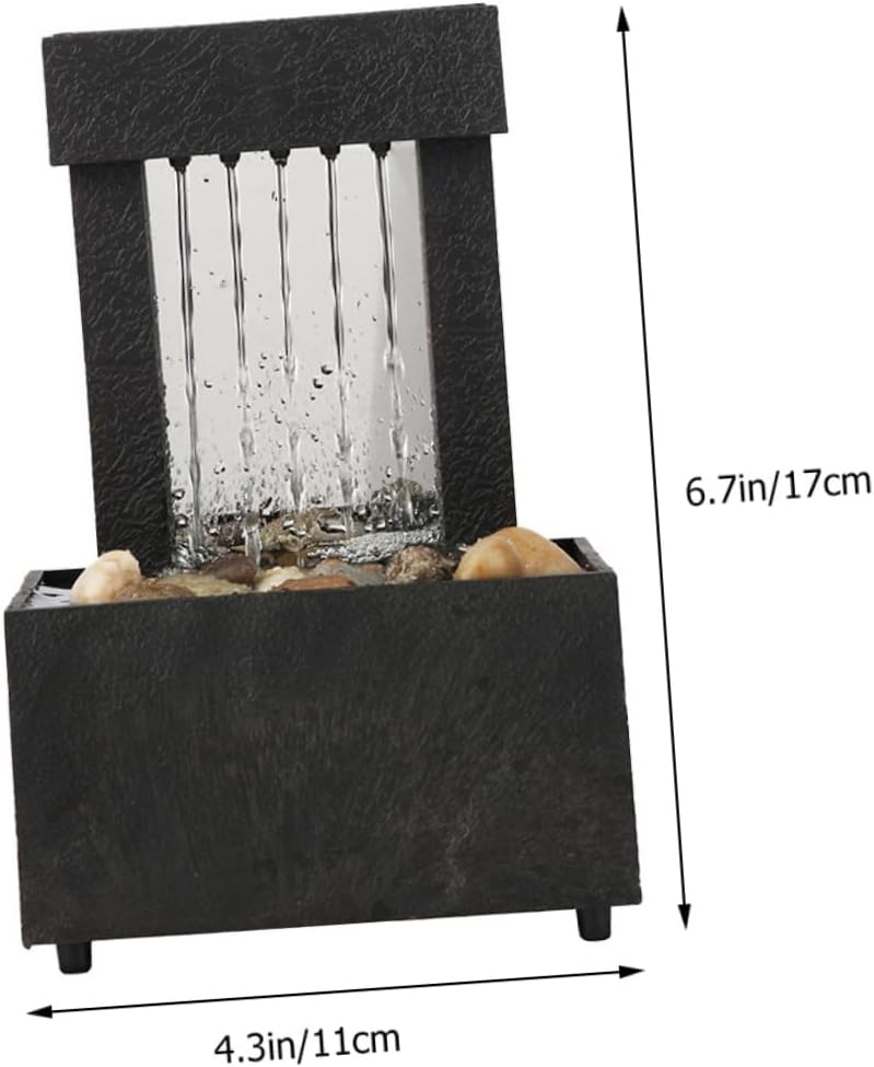 ORFOFE Tabletop Fountain Indoor Mini Waterfall Decor
