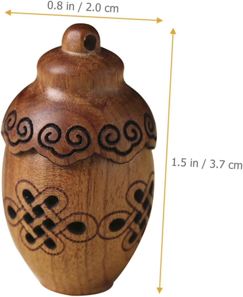 Wood Carved Diffuser Bottle Aromatherapy Incense Holder