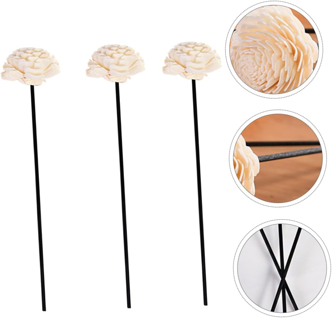 ABOOFAN 3pcs Lavender Aromatherapy Rattan Diffuser Sticks Home Decor