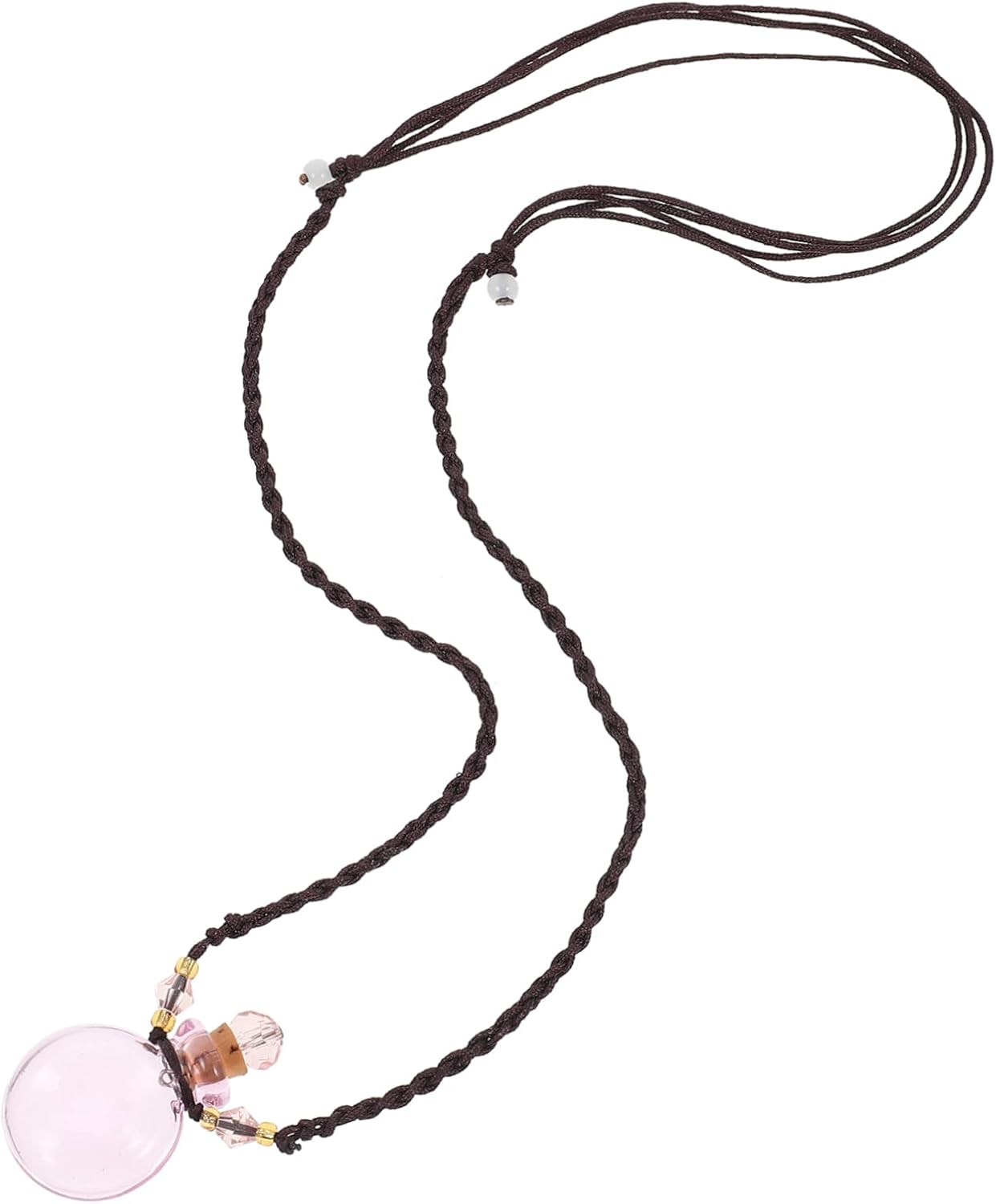 VINTORKY Glass Essential Oil Diffuser Pendant Necklace Car Decor Accessory