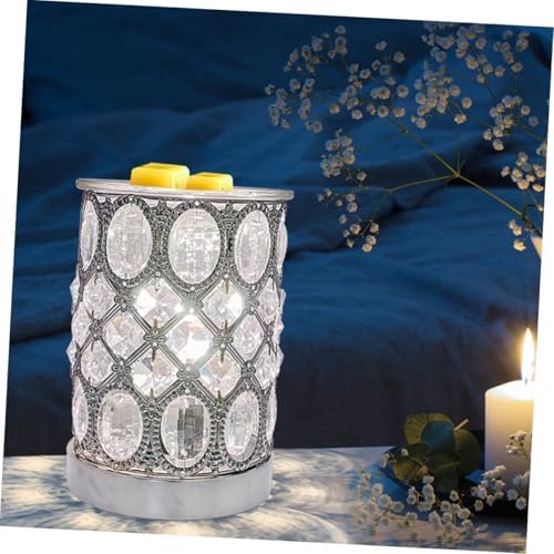 Wakauto 1pc Glass Aromatherapy Furnace Night Light Diffuser Warm Wax Melting Lamp for Home Decor
