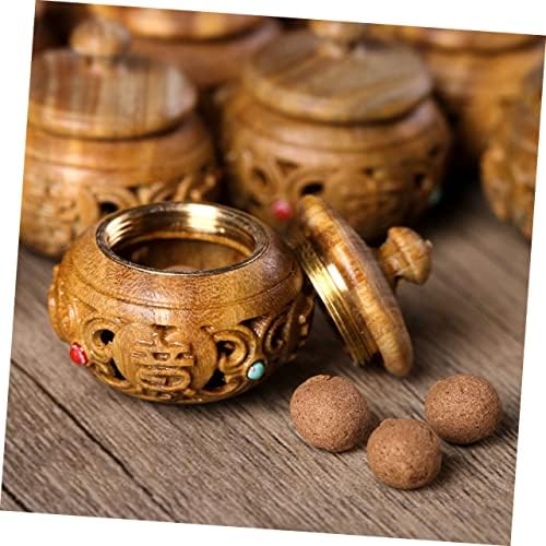 ABOOFAN 2pcs Hollow Car Diffuser Bottle Decorative Aroma Pendant for Scent Beads Vintage Design Holder for Home and Car