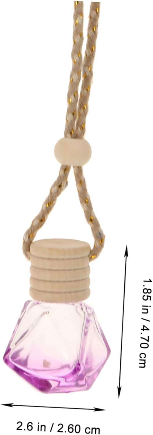 5Pcs Car Hanging Perfume Diffuser Bottles with Lid and String for Rearview Mirror Decor