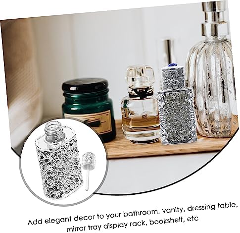 Belliuffy Essential Oils Perfume Bottle Empty Glass and Alloy Travel Toiletry Refillable Decorative