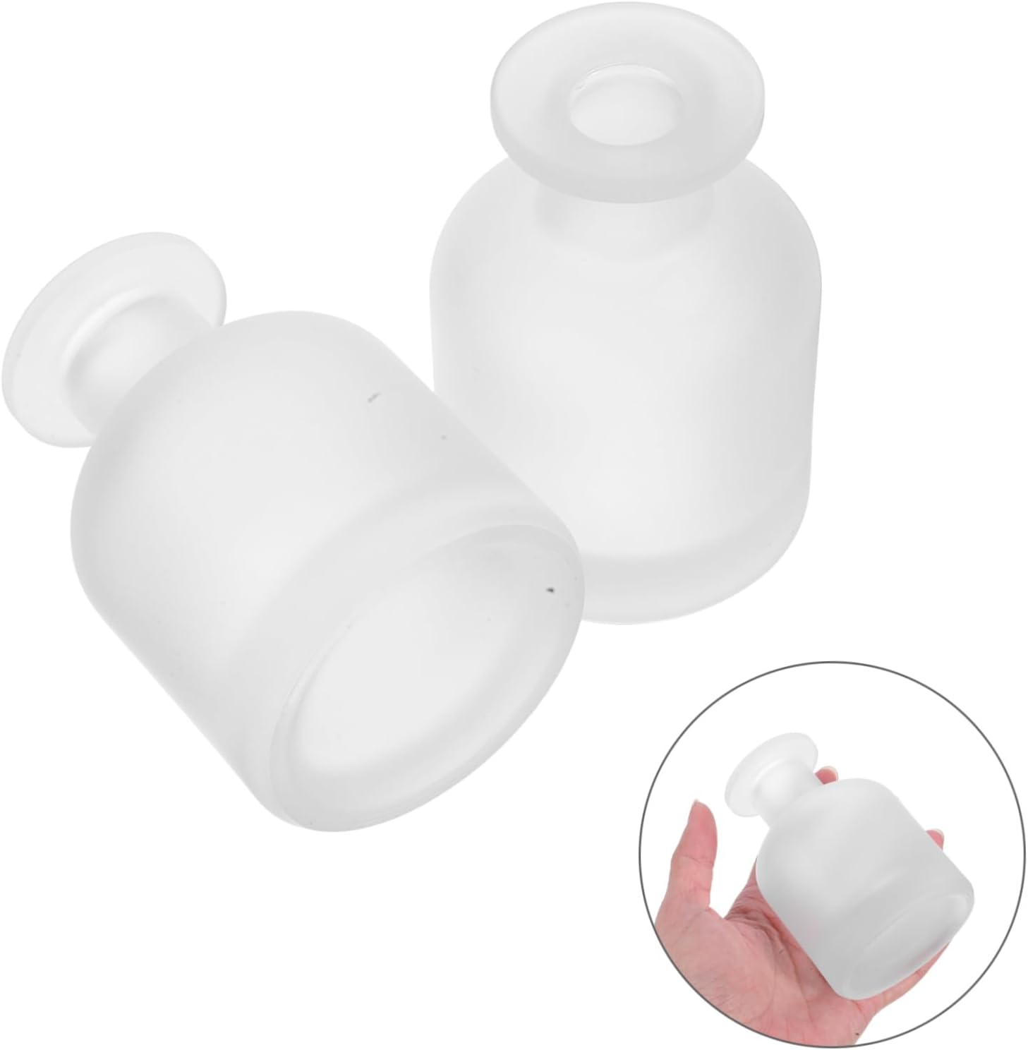 Beaupretty 2pcs Glass Diffuser Bottle for Bathroom