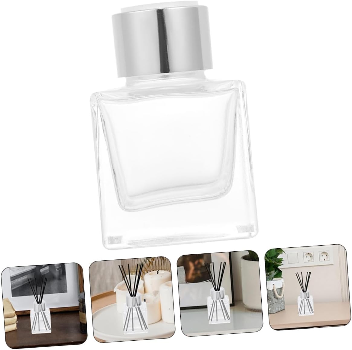 Healifty 2pcs Aromatherapy Glass Perfume Bottles for Home and Wedding Events