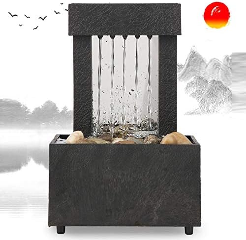Ejoyous Desktop Fountain with LED Lights and Stones