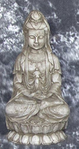 Sitting Buddha Fountain with Meditating Buddha and Bench Set