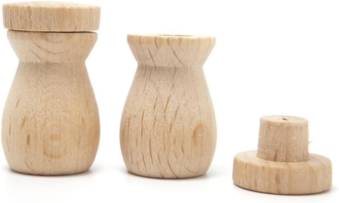 6pcs DIY Essential Oil Diffuser Bottle Pendants Wooden Decor
