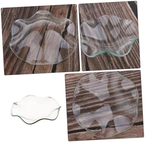 Zerodeko 3 Pcs Glass Candle Holder Replacement Dish