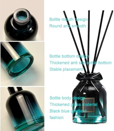 150ml Glass Fragrance Diffuser Bottle - Black Gradient