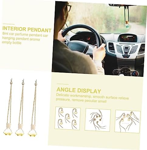 LIFKOME 5Pcs Essential Oil Diffuser Car Hanging Perfume Bottle Aromatherapy Pendant