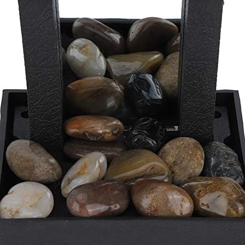 Ejoyous Desktop Fountain with LED Lights and Stones