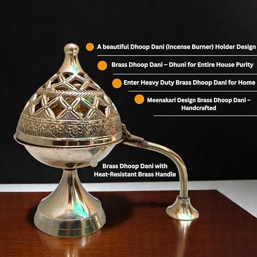 Brass Dhoop Dani for Pooja Meditation Spiritual Use