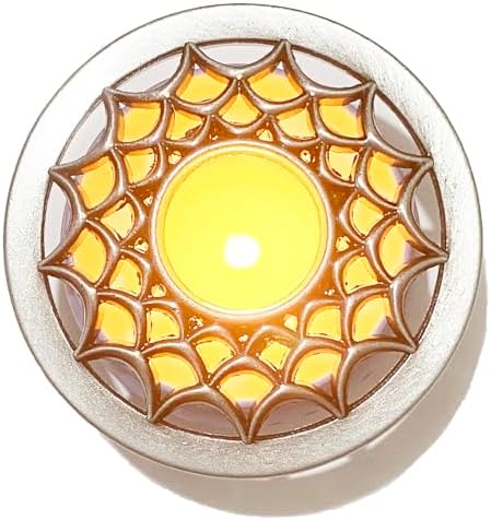 Silver Cobweb Scented Candle Toppers Decorative Lids for Jar Candles
