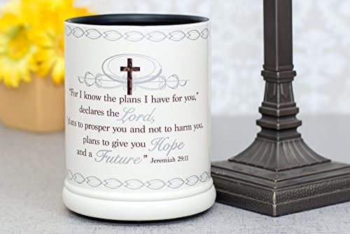 Elanze Designs Jar Candle Warmer with Metal Plate