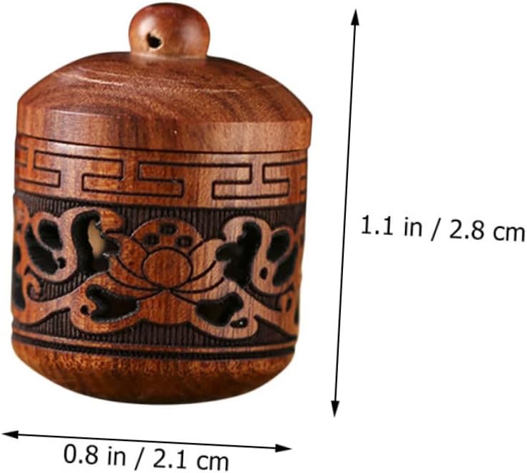 FRCOLOR Carving Wooden Fragrance Ball Bottle Pendant Decorative Diffuser for Home