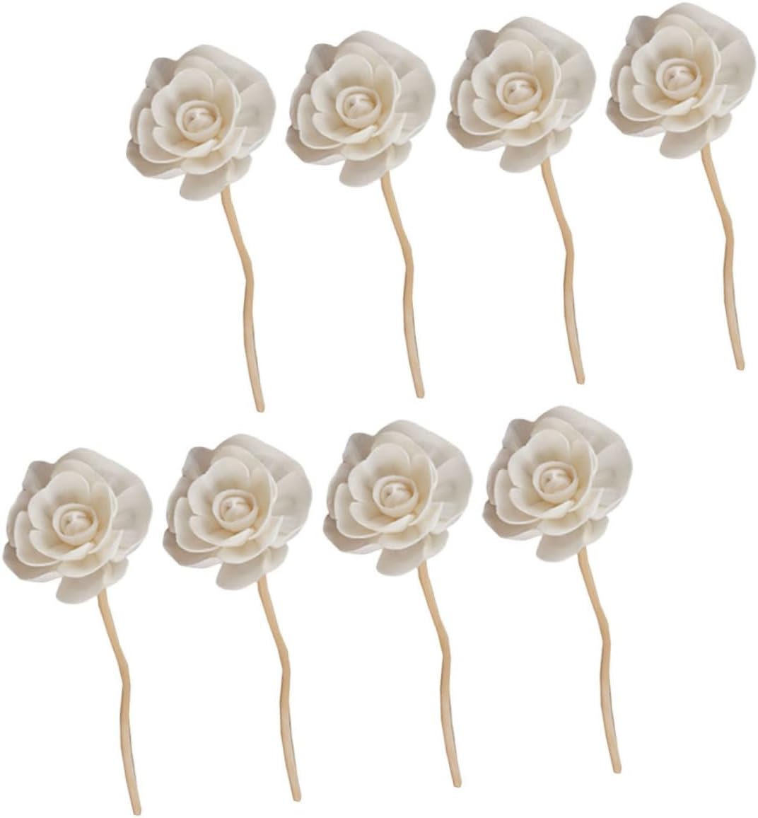 8pcs Rattan Diffuser Sticks with Flower Design